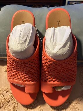 BareTraps Coral Woven Slide Mules